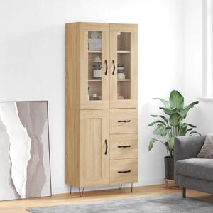 Skříň highboard dub sonoma 69,5 x 34 x 180 cm kompozitní dřevo 3198692