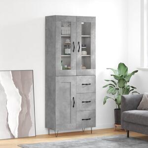 Skříň highboard betonově šedá 69,5x34x180 cm kompozitní dřevo 3198693