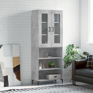 Skříň highboard betonově šedá 69,5x34x180 cm kompozitní dřevo 3198725