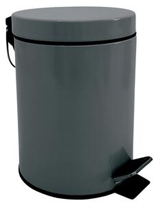 MSV pedálový odpadkový koš UNIS, tmavě šedá, ocel, 3 L