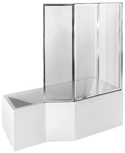 Besco Vanová zástěna AMBITION PREMIUM 3 130140 (130x140 cm | Transparent)