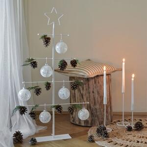 Kovový vánoční strom v bílé barvě 91 cm