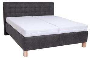 Čalouněná postel s úložným prostorem bez matrace VIOLET 180x200 cm tmavě šedá