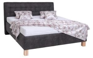 Čalouněná postel s úložným prostorem bez matrace VIOLET 180x200 cm tmavě šedá