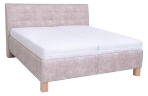 Čalouněná postel s úložným prostorem bez matrace VIOLET 180x200 cm béžová