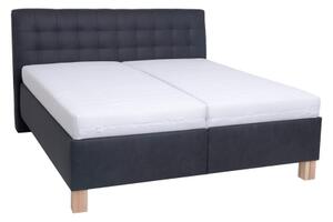 Čalouněná postel s úložným prostorem bez matrace VIOLET 160x200 cm antracit