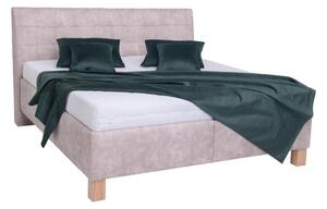 Čalouněná postel s úložným prostorem bez matrace VIOLET 180x200 cm béžová