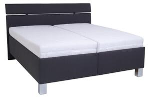 Čalouněná postel s úložným prostorem bez matrace ALIS 180x200 cm antracit