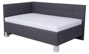 Čalouněná postel s úložným prostorem bez matrace MARIA PETITE 120x200 cm šedá
