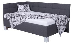 Čalouněná postel s úložným prostorem bez matrace MARIA PETITE 120x200 cm šedá