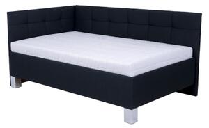 Čalouněná postel s matrací a úložným prostorem MARIA PETITE 120x200 cm antracit