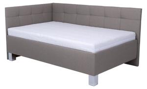 Čalouněná postel s matrací a úložným prostorem MARIA PETITE 120x200 cm taupe