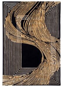 Fargotex Černo-zlatý koberec Wind 160 x 230 cm