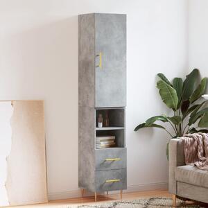 Skříň highboard betonově šedá 34,5x34x180 cm kompozitní dřevo 3198909