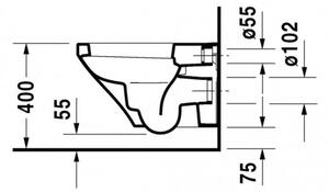 Duravit DuraStyle - Závěsné WC, bílá 2536090000