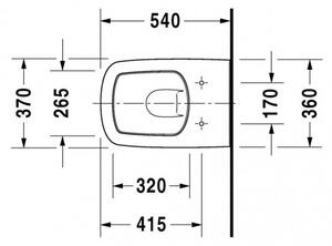 Duravit DuraStyle - Závěsné WC, bílá 2536090000