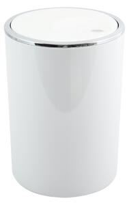 MSV výklopný odpadkový koš KAMAKA, bílý plast, 6 L