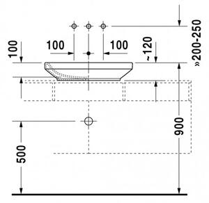 Duravit DuraStyle - Umyvadlová mísa 600x380 mm, bílá 0349600000