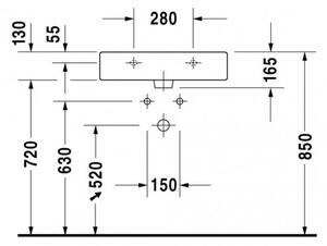 Duravit Vero - Umyvadlo do nábytku 600x470 mm, bílá 0454600000