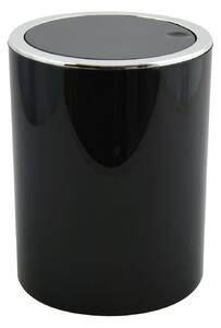 MSV výklopný odpadkový koš KAMAKA, černý plast, 6 L