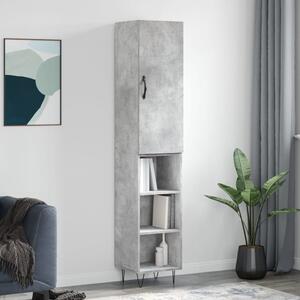 Skříň highboard betonově šedá 34,5x34x180 cm kompozitní dřevo 3199013
