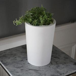 Storefactory Bílá keramická váza Eksberg 22 cm