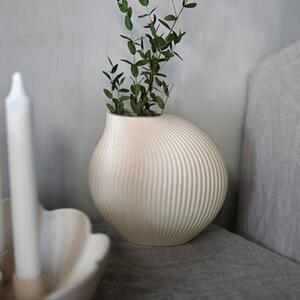 Storefactory Béžová keramická váza Lerbäck 16 cm