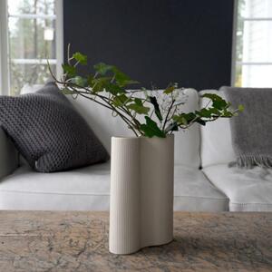 Storefactory Béžová dvojitá keramická váza Bunn 24 cm