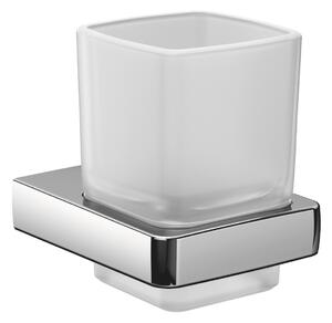 Emco Trend - Nástěnný držák se sklenicí, křišťálové sklo/chrom 022000100