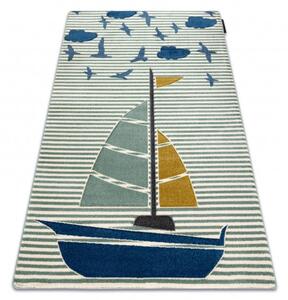 Dětský kusový koberec Petit Sail boat green 140x190 cm