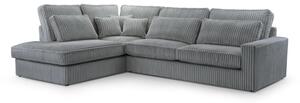 Rohová sedací souprava LINCOLN LUX, levá, tm. šedá (Tilia 90)