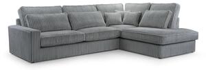 Rohová sedací souprava LINCOLN LUX, pravá, tm. šedá (Tilia 90)