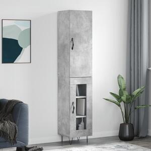 Skříň highboard betonově šedá 34,5x34x180 cm kompozitní dřevo 3199077