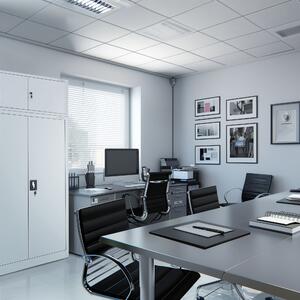 Nástavec na kancelářskou skříň EWA, 900 x 380 x 400 mm, šedá