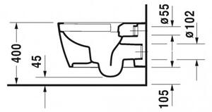 Duravit ME by Starck - Závěsné WC, Rimless, bílá 2529090000