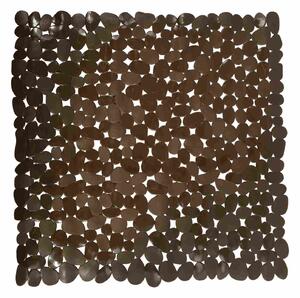 MSV protiskluzová podložka do sprchy GALETS, hnědá, PVC, 53 x 53 cm