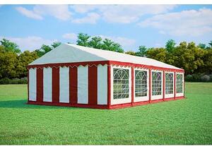 Zahradní Párty stan 5x10m PVC PREMIUM Ohnivzdorný barva Červeno-bílá