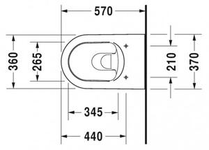 Duravit ME by Starck - Závěsné WC, bílá 2528090000