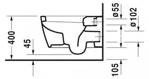 Duravit ME by Starck - Závěsné WC, bílá 2528090000