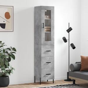Skříň highboard betonově šedá 34,5x34x180 cm kompozitní dřevo 3199245