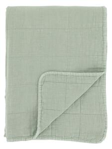 Zelený přehoz s opraným vzhledem Aix Vintage Quilt verte - 130*180 cm - Chic Antique