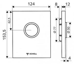 DURAVIT D + S 2 - Pisoár Duravit s tlačným splachováním Schell, bílá lesklá/chrom