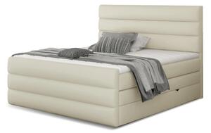 Kontinentální boxspring postel Carmen, béžová 160x200cm (Soft 33, Cand 16)