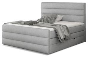 Kontinentální boxspring postel Carmen, šedá 160x200cm (sawana 21/ Cand 11)