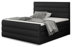 Kontinentální boxspring postel Carmen, černá 160x200cm (Soft 11, Cand 12)