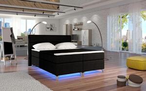 Postel Boxspring Amadeus 200x180, černá (látka - bao 05)