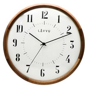 LAVVU Dřevěné tiché hodiny s plynulým chodem RETRO ⌀31,5cm LCS4110 (LAVVU Dřevěné hodiny s plynulým chodem RETRO ⌀31,5cm LCS4110)