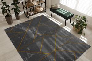 Kusový koberec Emerald geometric 1012 grey and gold 240x330 cm