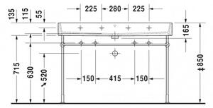 Duravit Vero Air - Umyvadlo 1200x470 mm, s přepadem, bílá 2350120026