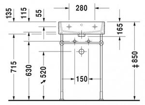 Duravit Vero Air - Umyvadlo do nábytku 500x470 mm, s přepadem, bílá 2350500000